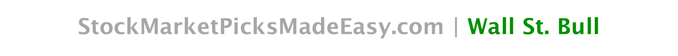 StockMarketPicksMadeEasy.com | Wall St. Bull